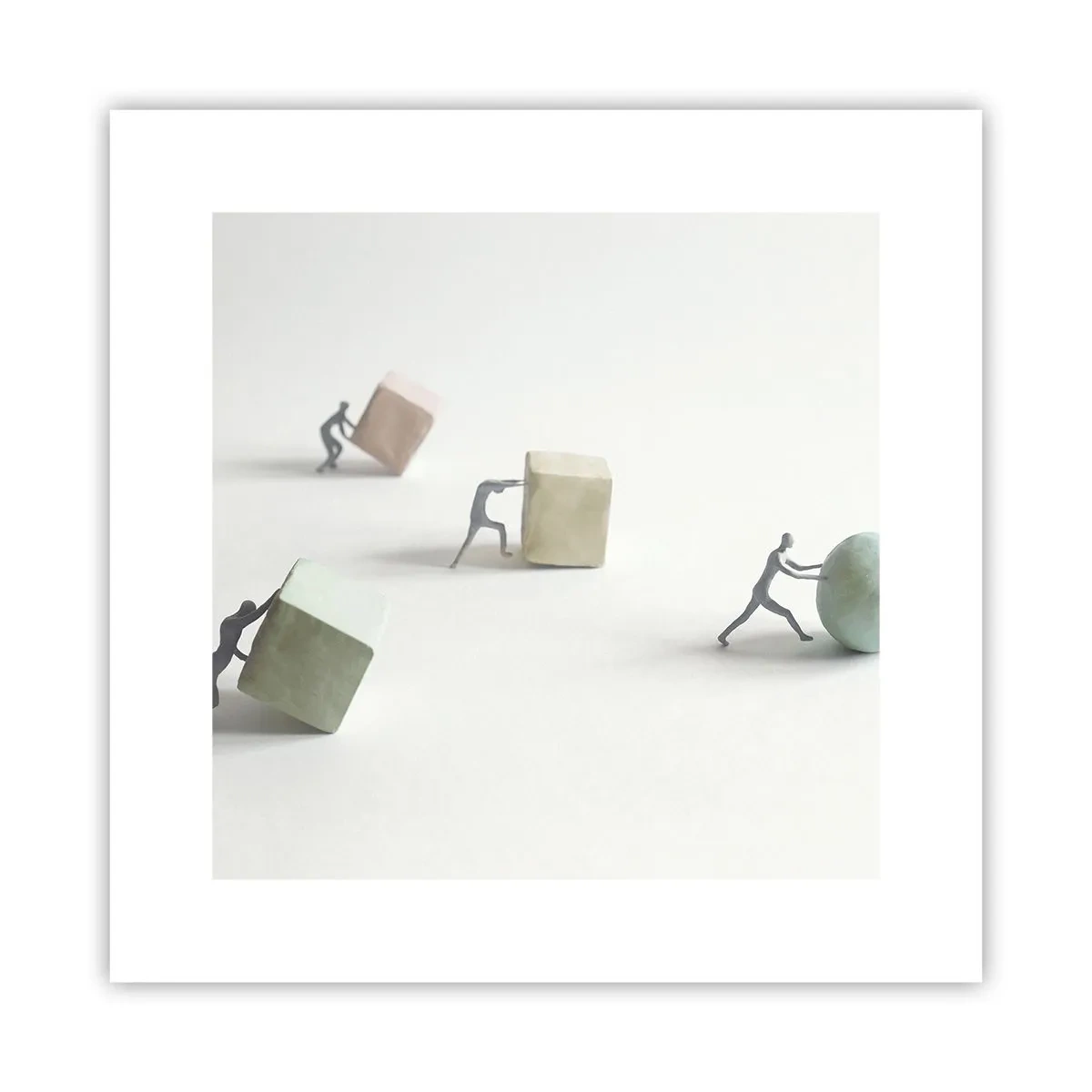 Póster - El avance de la geometría - 30x30 cm