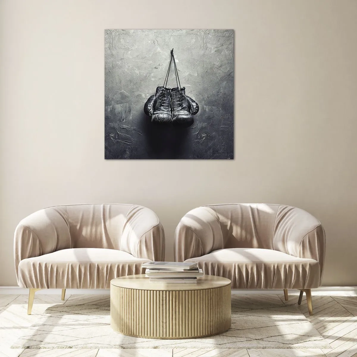 Cuadro sobre vidrio - Impresiones sobre Vidrio - Tiempo de lucha y tiempo de paz - 30x30 cm