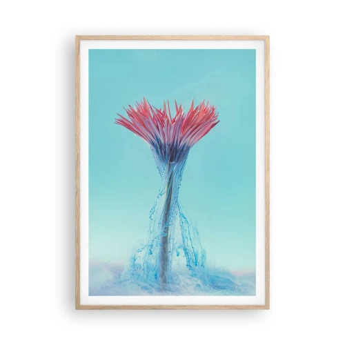 Póster en marco roble claro - En un abrazo vigorizante - 70x100 cm