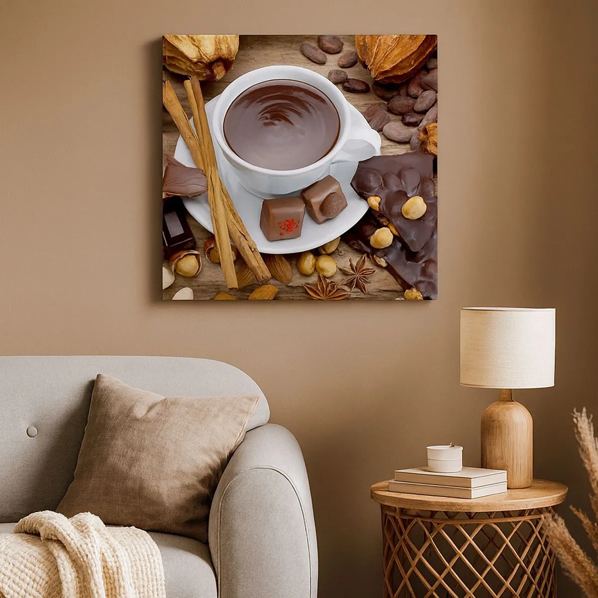 Cuadro sobre lienzo - Impresión de Imagen - Chocolate de ensueño - 30x30 cm