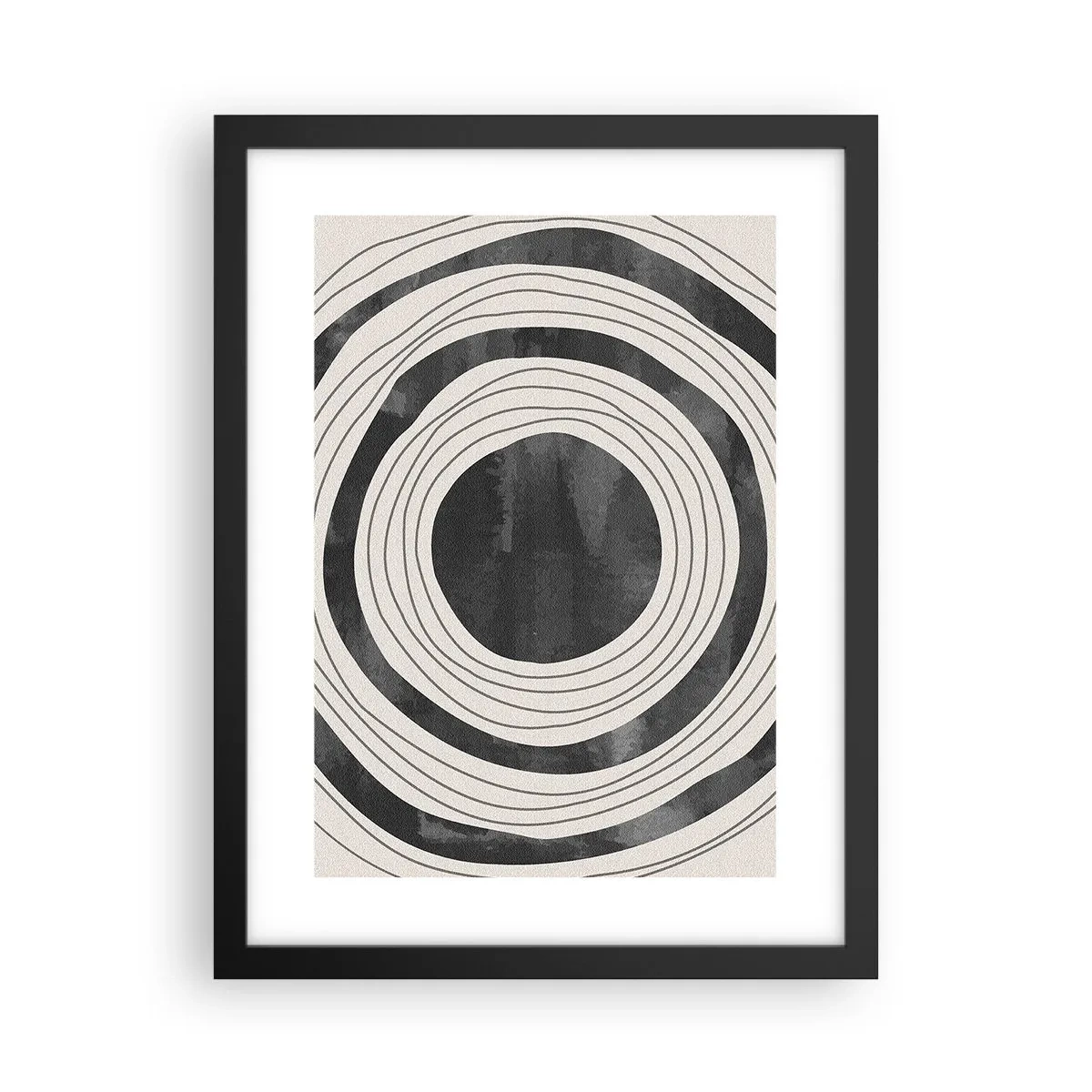 Póster en marco negro - En el centro mismo - 30x40 cm