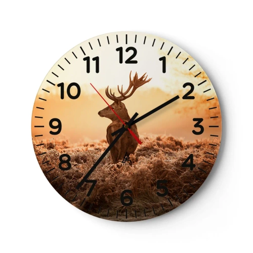 Reloj de pared - Reloj de vidrio - Un líder por derecho - 30x30 cm