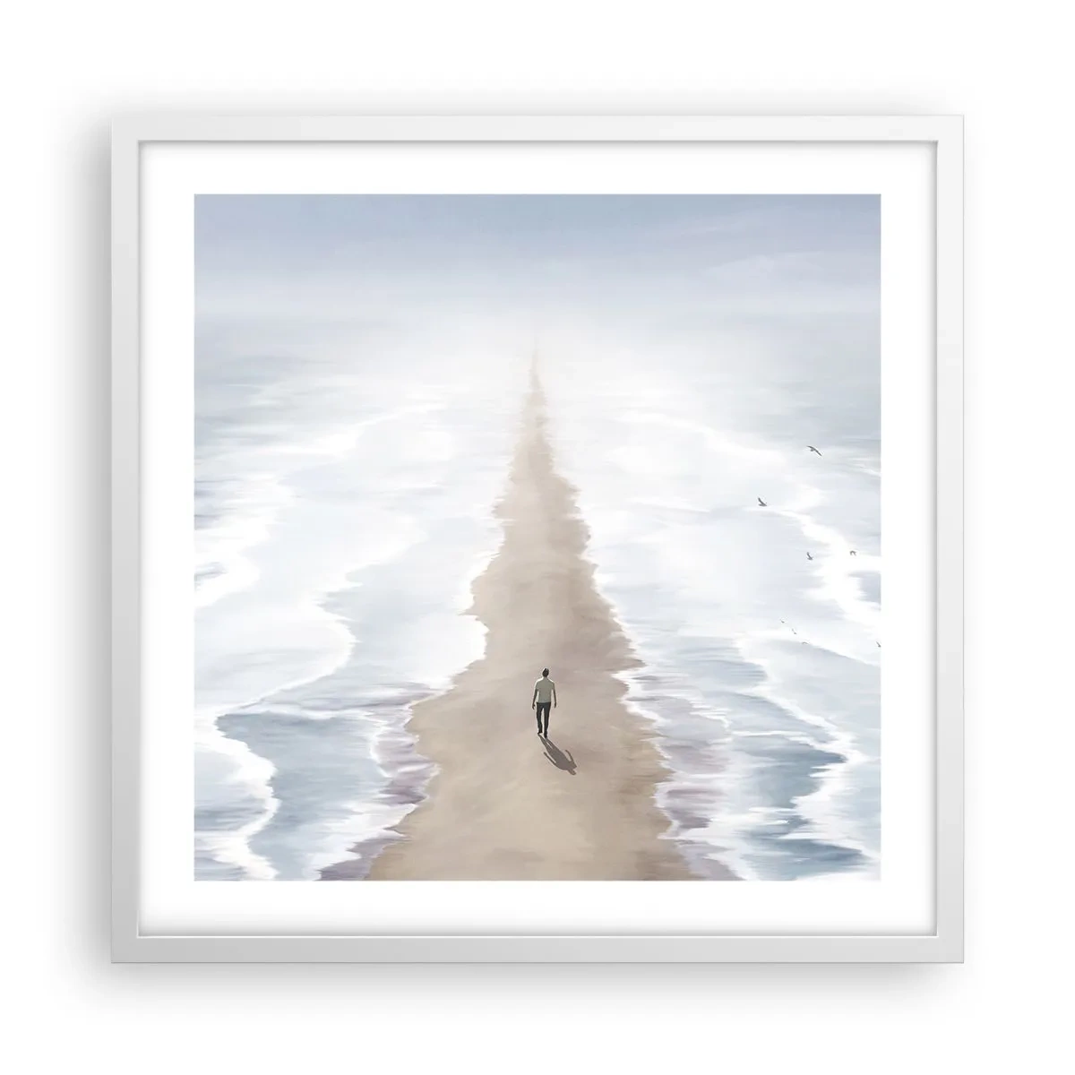 Póster en marco blanco - Un futuro brillante - 50x50 cm