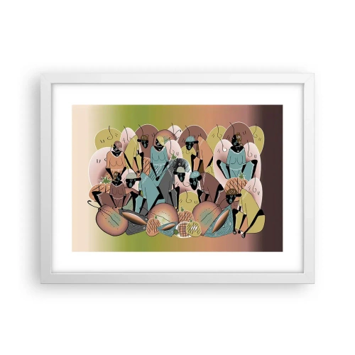 Póster en marco blanco - Se avecina una gran celebración - 40x30 cm