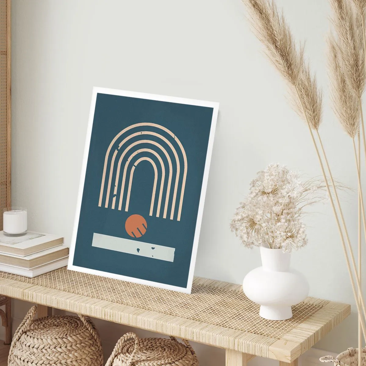 Póster - Geometría sobre azul marino - 30x40 cm