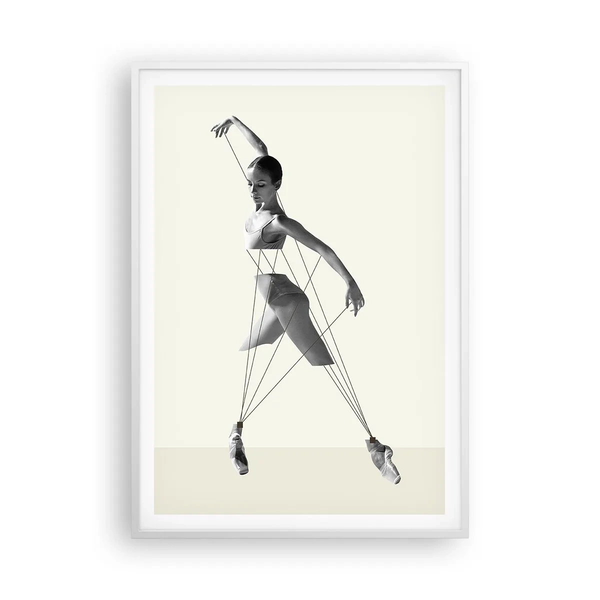 Póster en marco blanco - Títere de sí misma - 70x100 cm