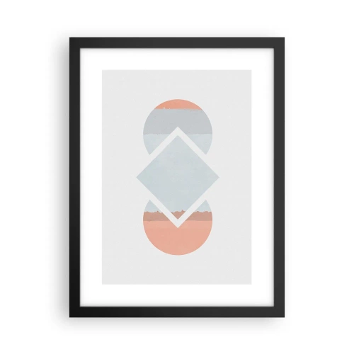 Póster en marco negro - Arte geométrico - 30x40 cm