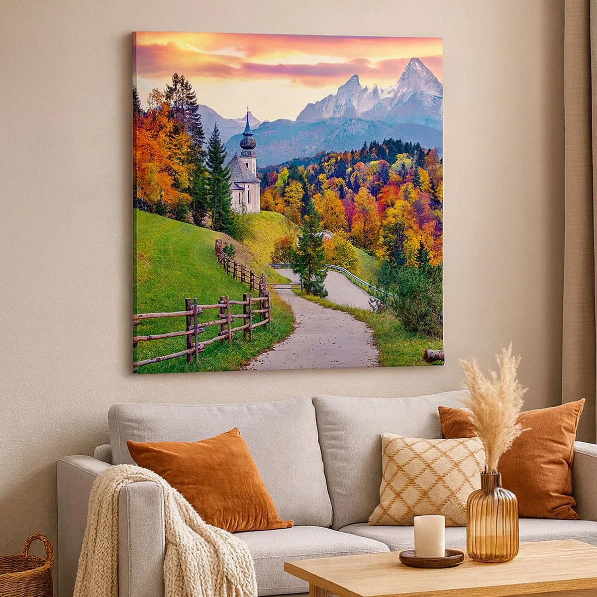 Cuadro sobre lienzo - Impresión de Imagen - Paisaje como una pintura - 30x30 cm