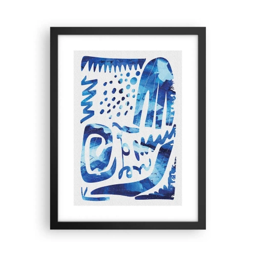 Póster en marco negro - Vuelta a las raíces - 30x40 cm