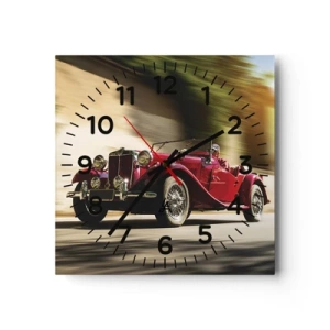 Reloj de pared - Reloj de vidrio - Hermosa pieza de museo - 40x40 cm