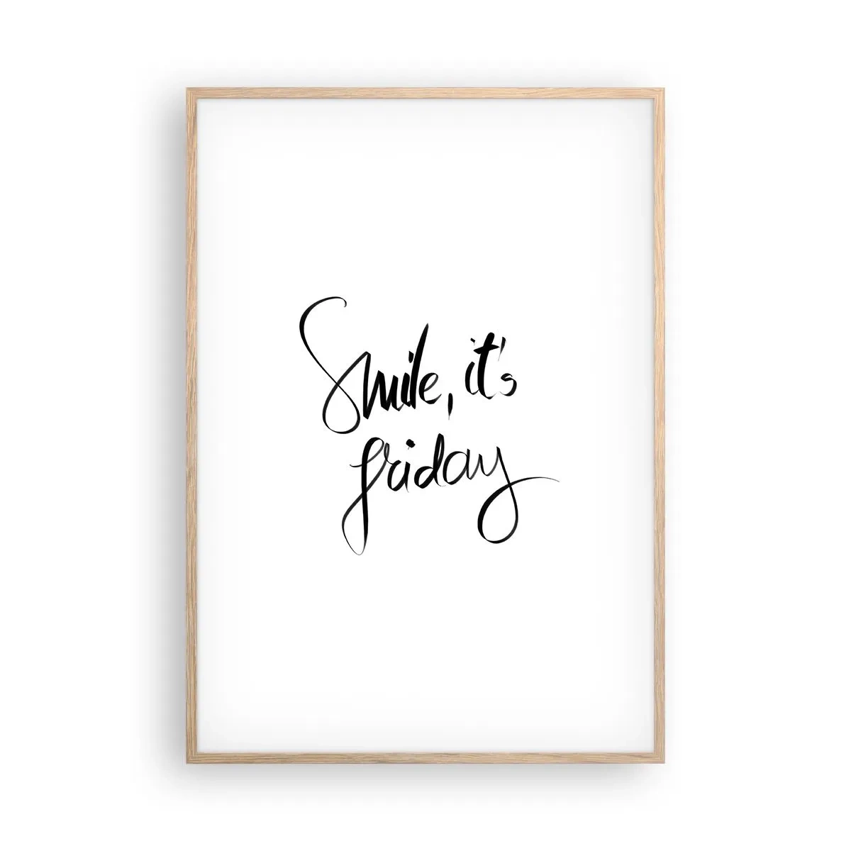 Póster en marco roble claro - La verdadera alegría - 70x100 cm