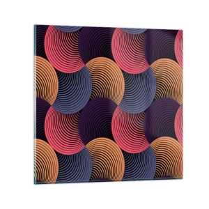 Cuadro sobre vidrio - Impresiones sobre Vidrio - En un ritmo circular - 50x50 cm