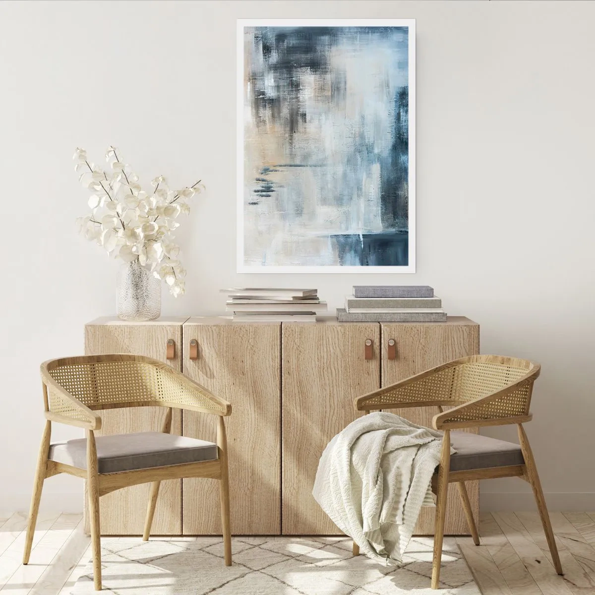 Póster - Detrás de un velo azul - 70x100 cm