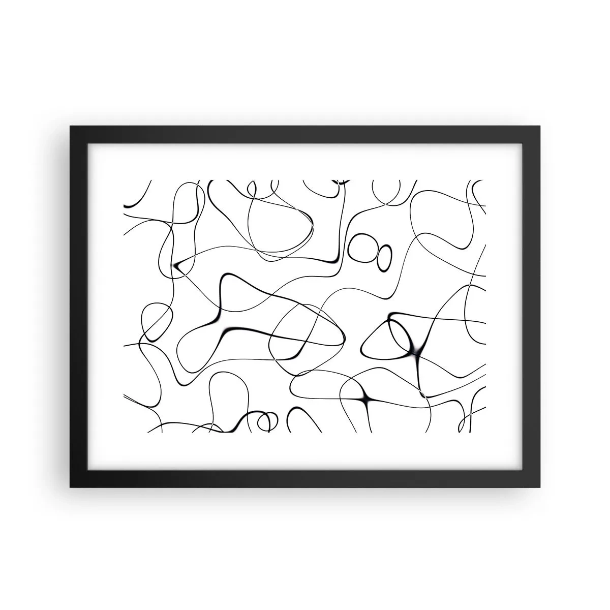 Póster en marco negro - Los caminos de la vida, las vicisitudes del destino - 40x30 cm