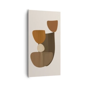 Cuadro sobre lienzo - Impresión de Imagen - Composición en bronce - 65x120 cm