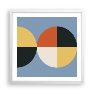 Póster en marco blanco - Mira y cuenta - 50x50 cm