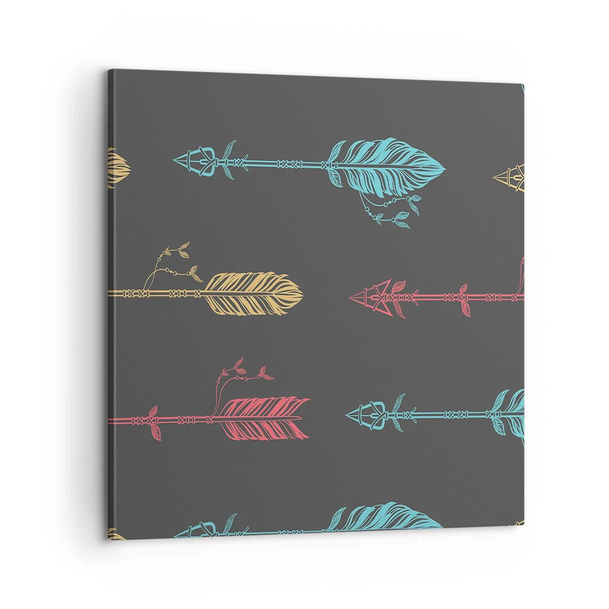Cuadro sobre lienzo - Impresión de Imagen - Flechas - 60x60 cm