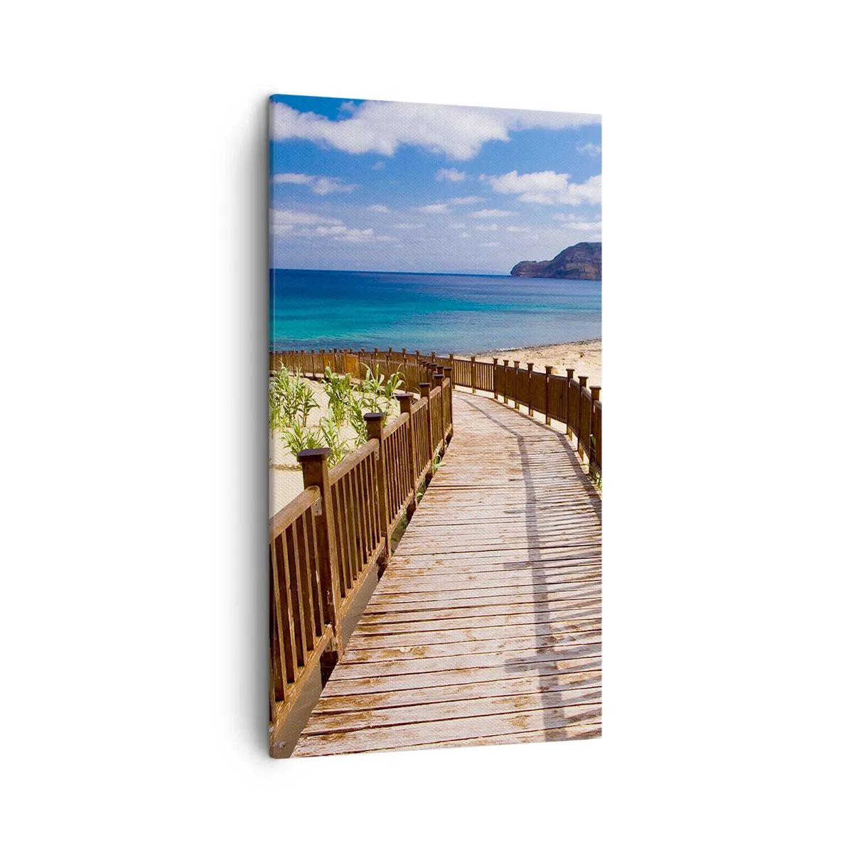 Cuadro sobre lienzo - Impresión de Imagen - Llévame a la isla de la felicidad - 45x80 cm