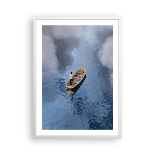 Póster en marco blanco - La vida - el viaje - lo desconocido - 50x70 cm