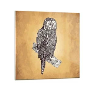 Cuadro sobre vidrio - Impresiones sobre Vidrio - Intrincados ornamentos de sabiduría - 70x70 cm