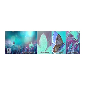 Muestra de fotomural autoadhesivo Deluxe Sticker - La vida secreta de un prado - Mariposa, Prado, Pedazo - 100x30 cm