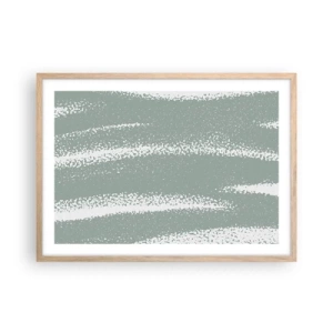 Póster en marco roble claro - Abstracción invernal - 70x50 cm