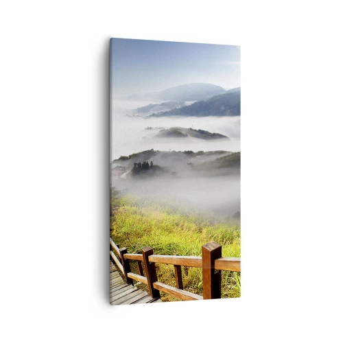 Cuadro sobre lienzo - Impresión de Imagen - Tejido de resplandor y niebla - 55x100 cm