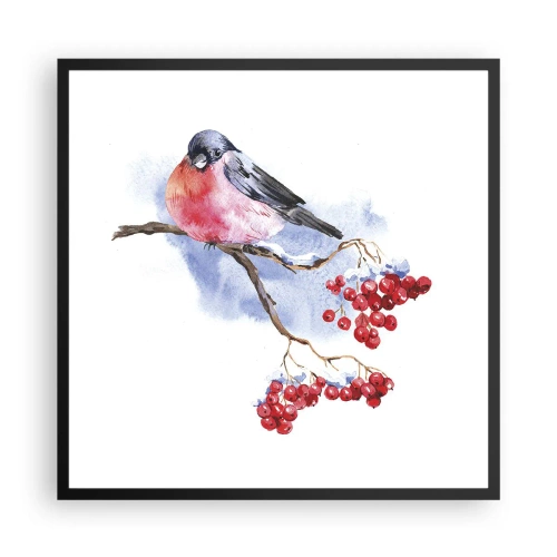 Póster en marco negro - Invierno en color - 60x60 cm