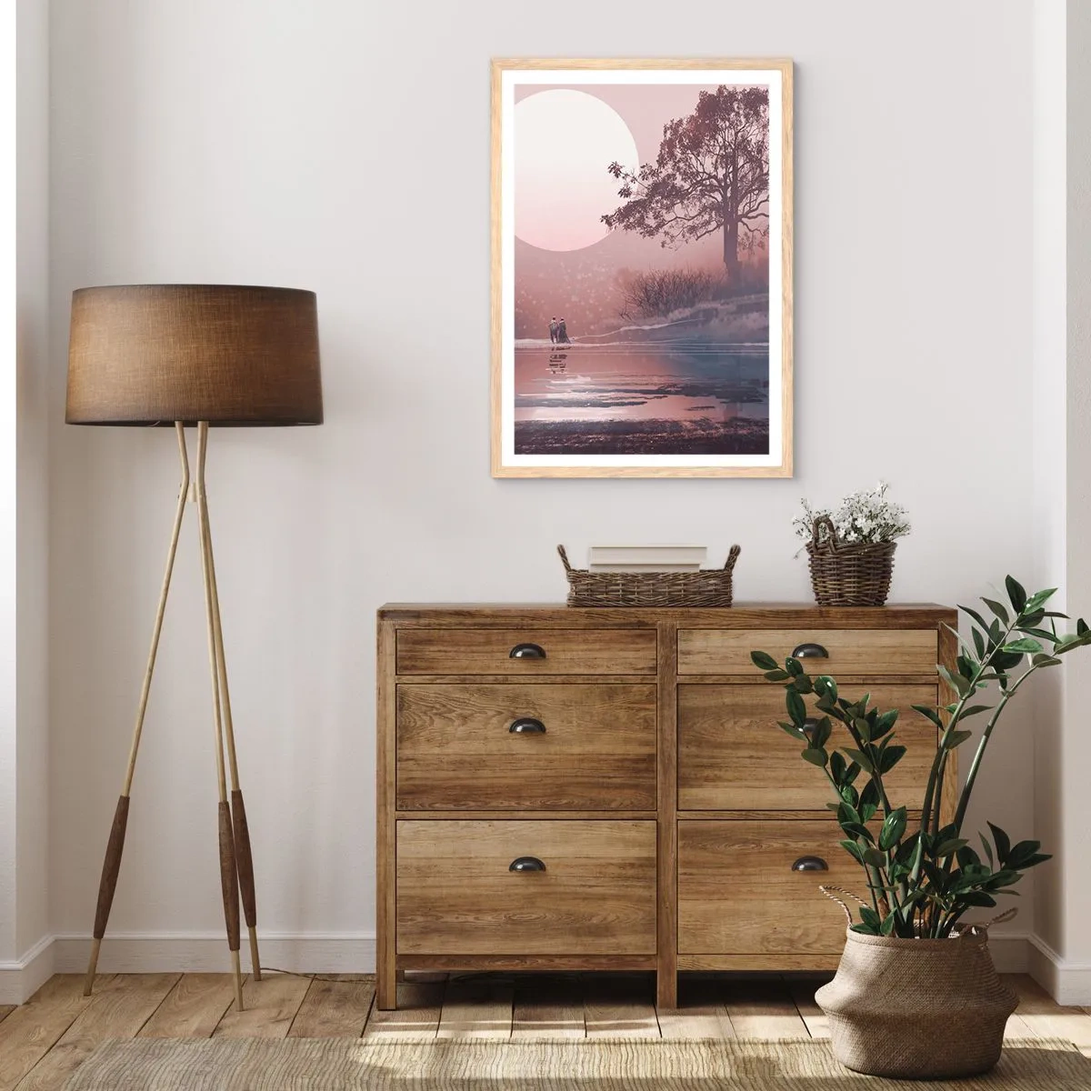 Póster en marco roble claro - Rarezas nocturnas - 70x100 cm