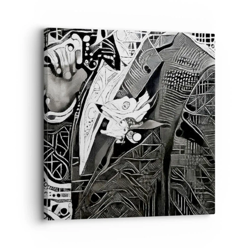 Cuadro sobre lienzo - Impresión de Imagen - Solo un hombre aparentemente gris - 30x30 cm