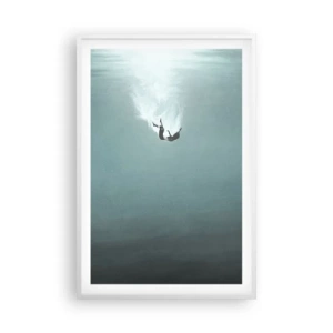 Póster en marco blanco - En el abrazo del océano - 61x91 cm