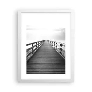 Póster en marco blanco - En la distancia... - 30x40 cm