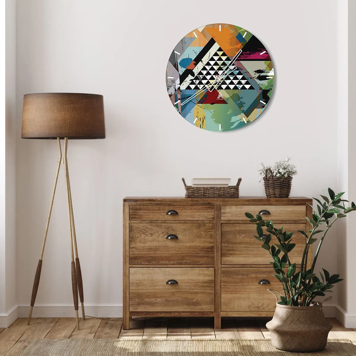 Reloj de pared - Reloj de vidrio - Qué sencillo es - 40x40 cm