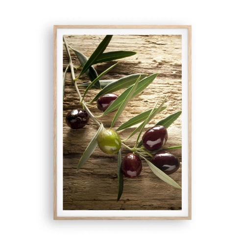 Póster en marco roble claro - Directamente de la naturaleza - 70x100 cm