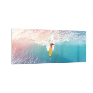 Cuadro sobre vidrio - Impresiones sobre Vidrio - Jinete del océano - 100x40 cm