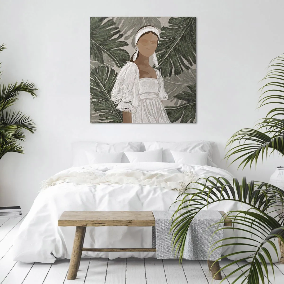 Cuadro sobre lienzo - Impresión de Imagen - Retrato exótico - 40x40 cm