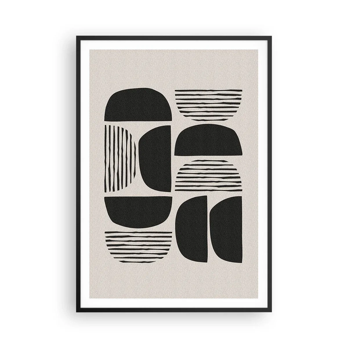 Póster en marco negro - Arreglos a medias - 70x100 cm