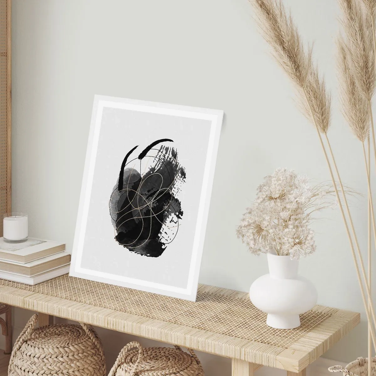 Póster en marco blanco - Salió de la negrura - 61x91 cm