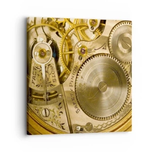 Cuadro sobre lienzo - Impresión de Imagen - Siga el ritmo de los tiempos - 30x30 cm