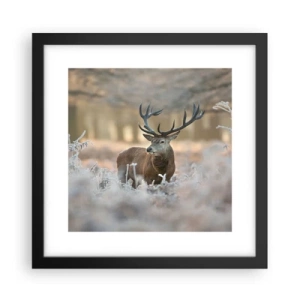 Póster en marco negro - Una mañana fresca - 30x30 cm