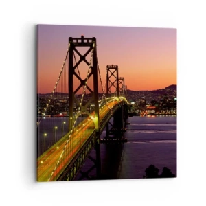 Cuadro sobre lienzo - Impresión de Imagen - Tarde violeta - 70x70 cm