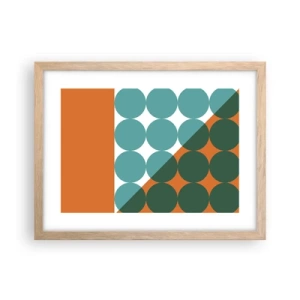 Póster en marco roble claro - Hacia arriba y en diagonal - 40x30 cm