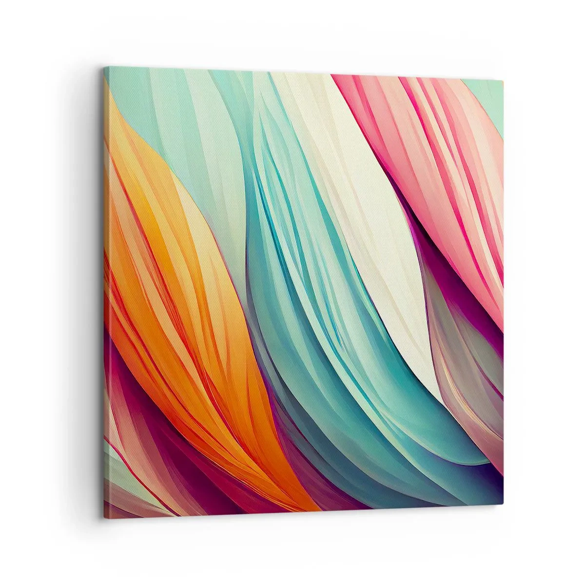 Cuadro sobre lienzo - Impresión de Imagen - Tejido arco iris - 60x60 cm