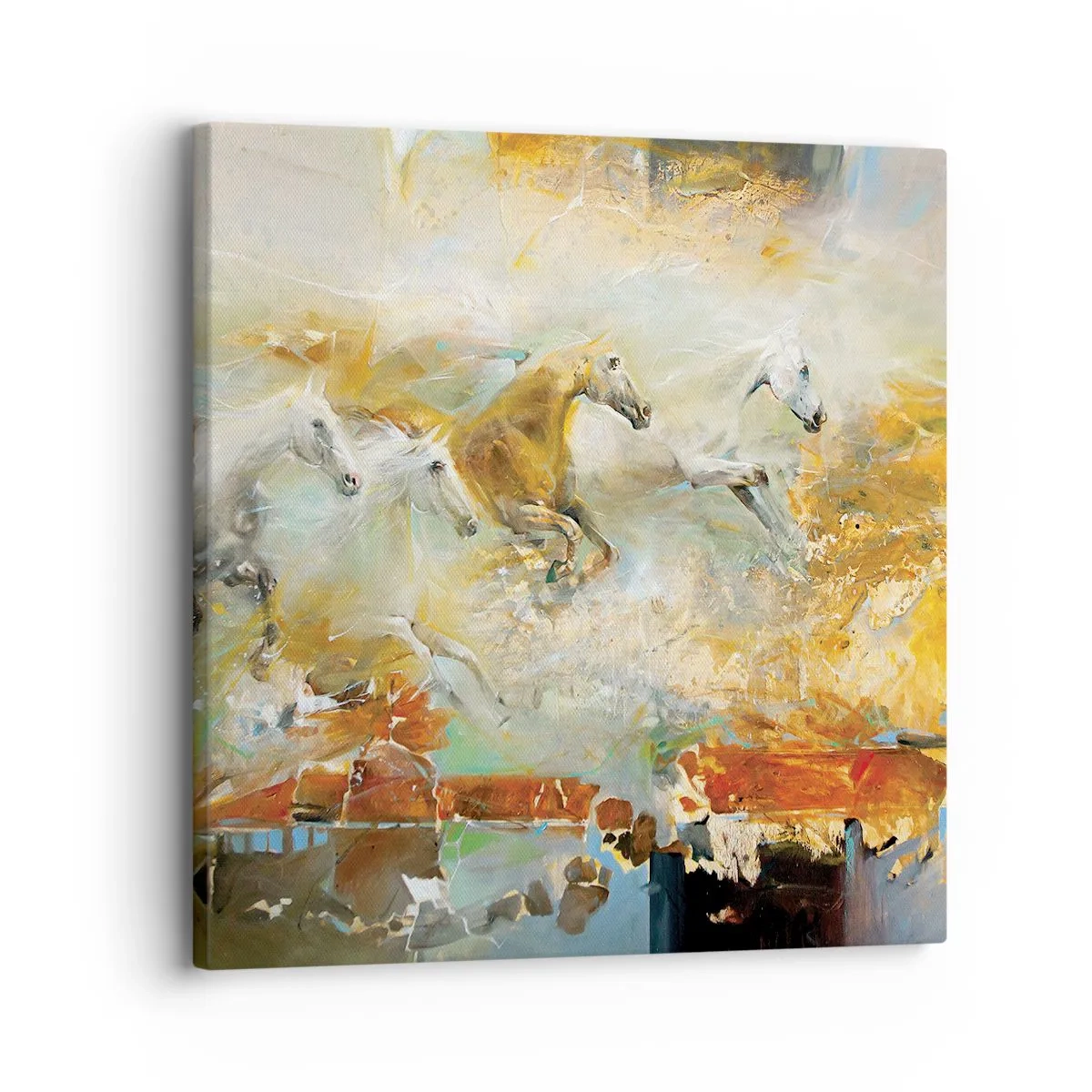 Cuadro sobre lienzo - Impresión de Imagen - Galopando a través de la luz - 30x30 cm