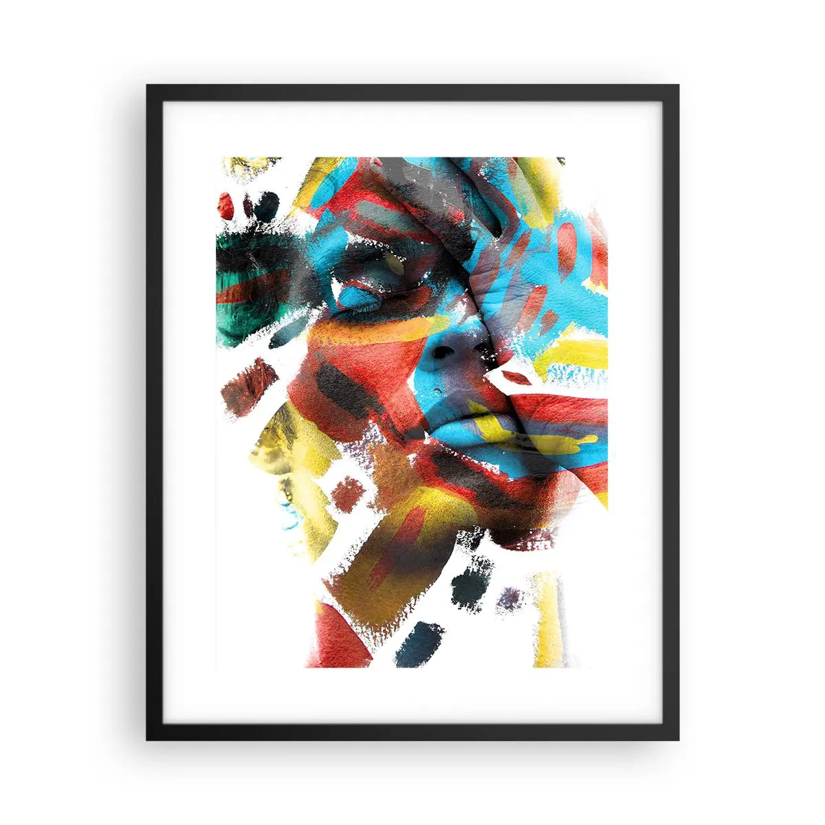Póster en marco negro - Una personalidad colorida - 40x50 cm
