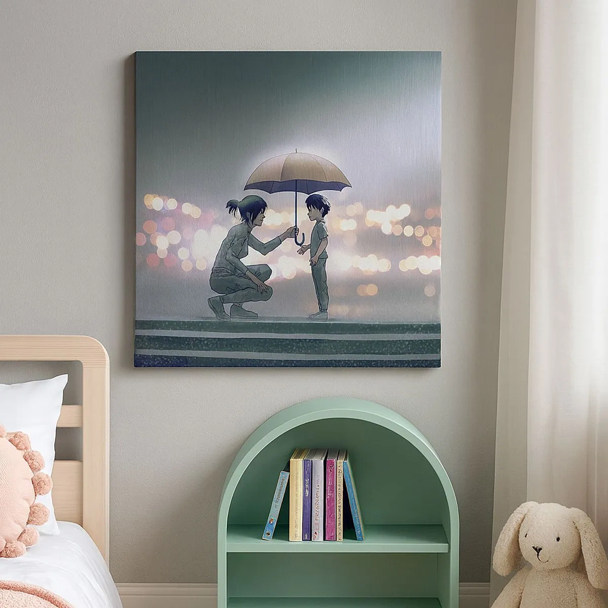 Cuadro sobre lienzo - Impresión de Imagen - Y todo está bien - 30x30 cm