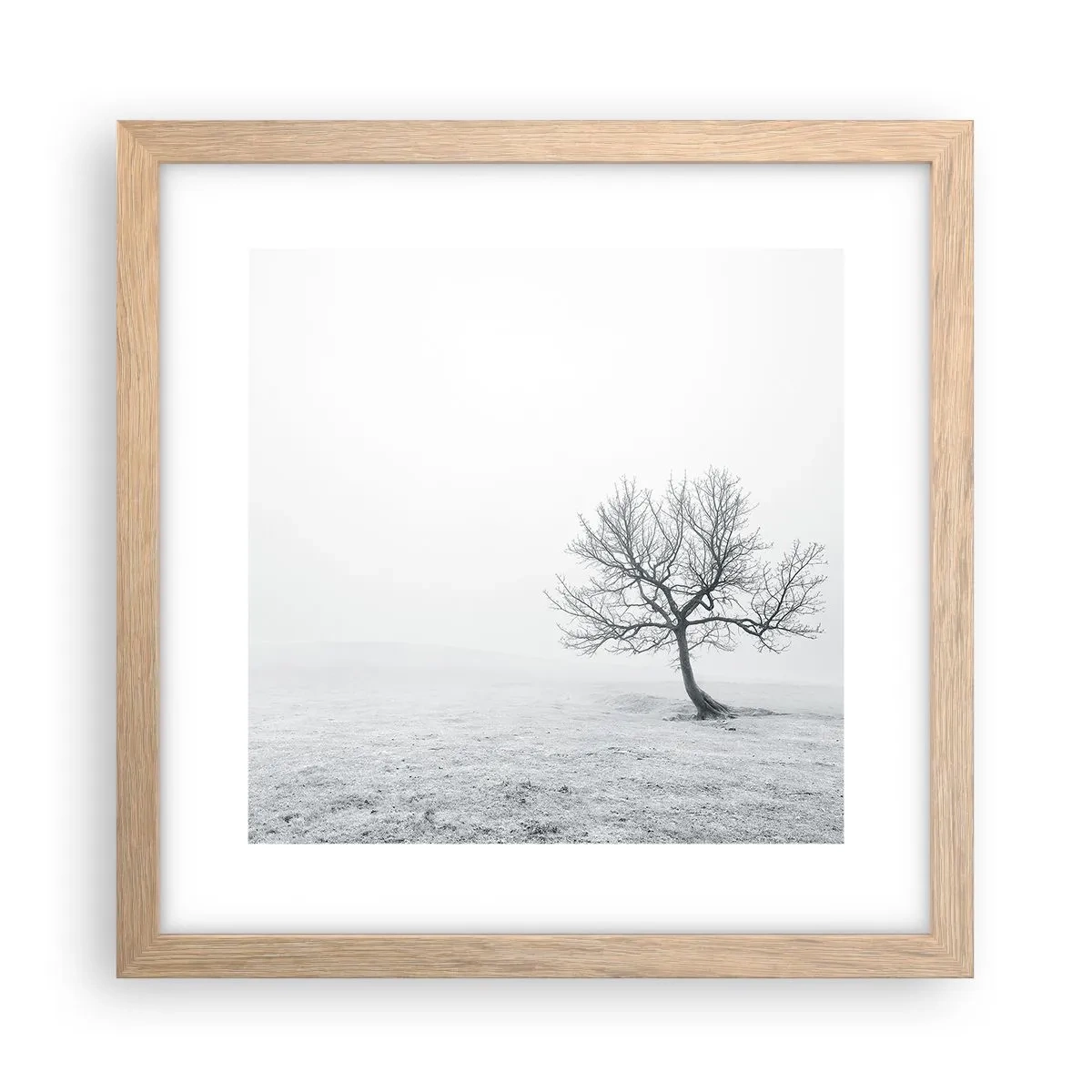 Póster en marco roble claro - Contra la nada - 30x30 cm