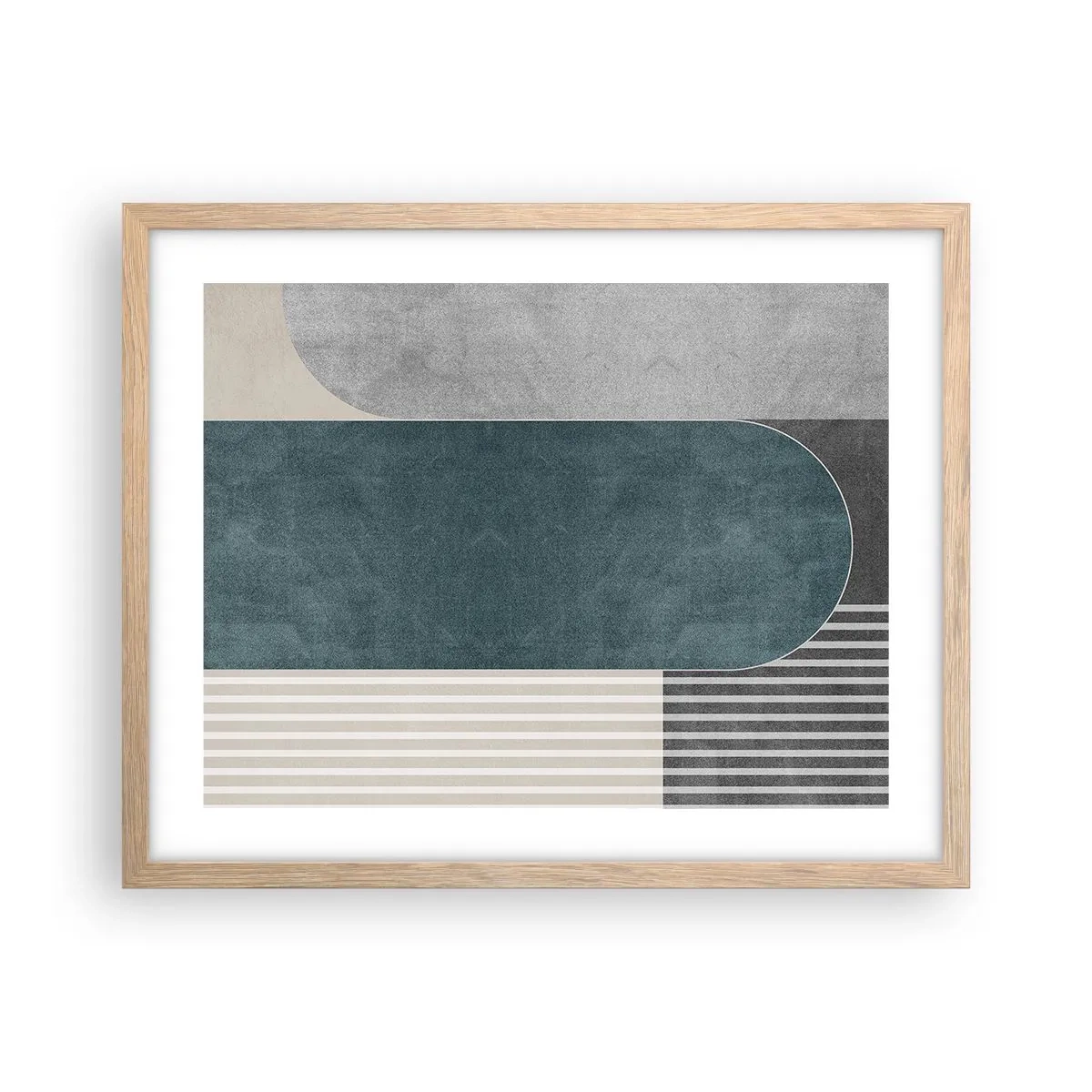 Póster en marco roble claro - Composición horizontal - 50x40 cm