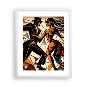 Póster en marco blanco - Danza de pasión - 40x50 cm