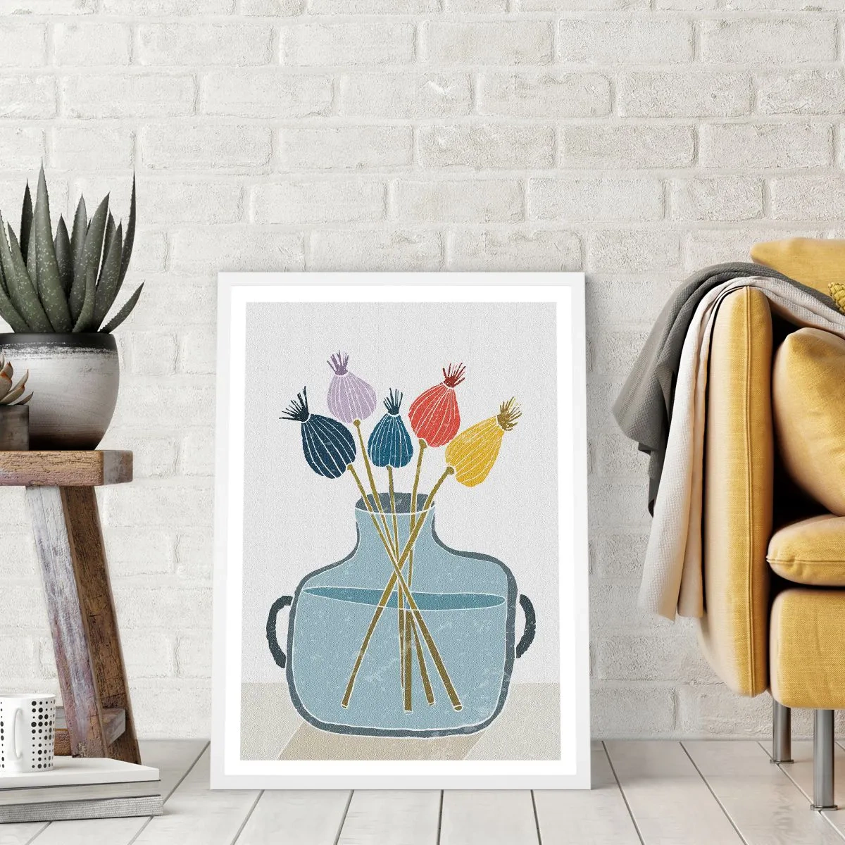 Póster en marco blanco - Como una semilla de amapola - 50x70 cm